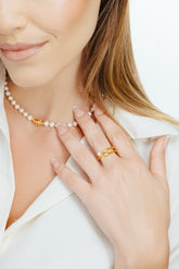 TIANA TWIST PEARL RING